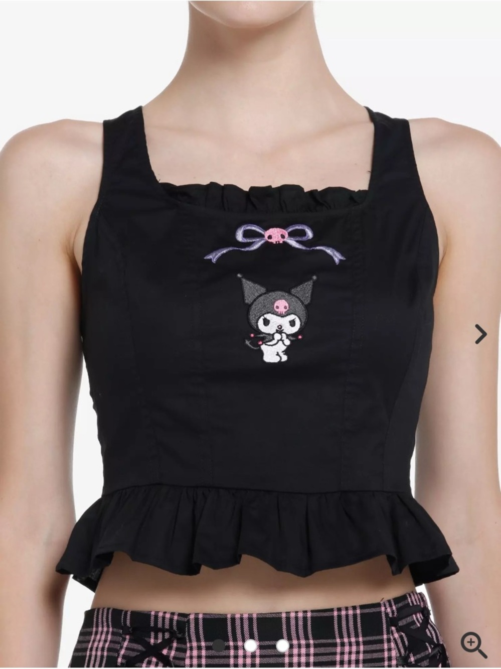 Kuromi Pom Pom Corset Top Hot topic Size MD - Picture 7 of 9